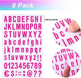 img 2 attached to 🔠 Versatile 8 Sheet Self Adhesive Vinyl Letters Numbers Kit: Ideal for Mailboxes, Signs, Windows, Doors, Cars, Trucks, and More!