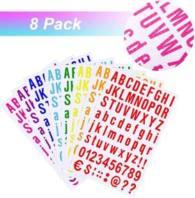 img 1 attached to 🔠 Versatile 8 Sheet Self Adhesive Vinyl Letters Numbers Kit: Ideal for Mailboxes, Signs, Windows, Doors, Cars, Trucks, and More!