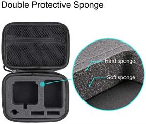 img 2 attached to 📷 Compact Protective Carrying Case Bag for GoPro Hero 10/9/8/7/(2018)/6/5 Black, Session 5/4, Hero 3+, DJI Action Camera & More - Ideal for Travel and Storage