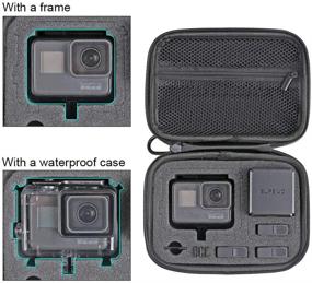 img 3 attached to 📷 Compact Protective Carrying Case Bag for GoPro Hero 10/9/8/7/(2018)/6/5 Black, Session 5/4, Hero 3+, DJI Action Camera & More - Ideal for Travel and Storage