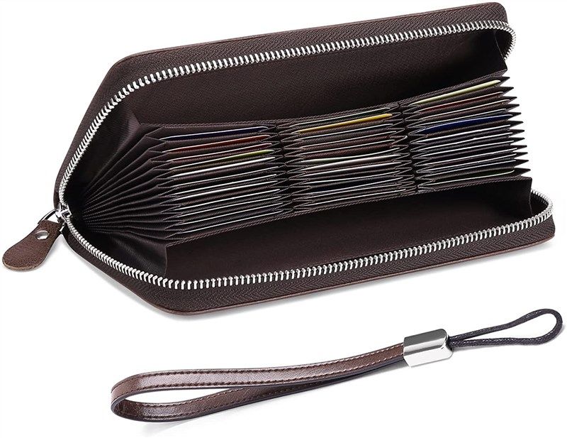 GOIACII Womens Credit Leather Wristlet Women's Handbags & Wallets 