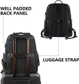 img 1 attached to 🎒 KROSER 15.6 Inch Laptop Backpack - Fashionable Water-Repellent Nylon School Computer Bag with USB Charging Port for Travel, Business, College - Ideal for Women and Men - Black