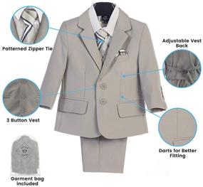 img 3 attached to 👶 Charcoal Bearer Outfit for Toddler Communion: Boys' Clothing for Suits & Sport Coats