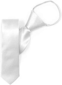 img 2 attached to 👔 Premium Boys White Tie for Ages 7-14: Elegant and Stylish