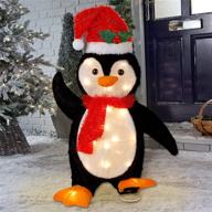 🐧 atdawn 22-inch pre-lit light up penguin, 35-count incandescent lighted penguin, christmas decoration, indoor/outdoor lighted penguin christmas yard decorations logo