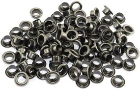 img 2 attached to 🔩 RuiLing 100pcs 4mm Black Metal Round Inner Hole Grommets: Versatile DIY Rivet Leathercraft Accessories for Shoes, Belts, Bags, Clothes, Scrapbooks, and More