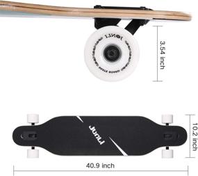 img 1 attached to 🛹 Junli 41 Inch Freeride Skateboard Longboard - Complete Cruiser for Smooth Cruising, Carving, Free-Style Tricks and Downhill Rides