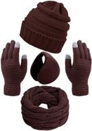 aneco winter knitted beanie screen women's accessories and scarves & wraps logo