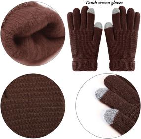 img 1 attached to Aneco Winter Knitted Beanie Screen Women's Accessories and Scarves & Wraps