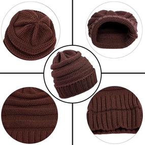 img 3 attached to Aneco Winter Knitted Beanie Screen Women's Accessories and Scarves & Wraps