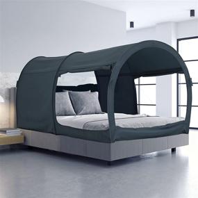 img 3 attached to 🏕️ LEEDOR Bed Tent Dream Tents: Indoor Privacy Canopy for Twin Size Beds - Cozy and Breathable Shelter Cabin for Kids and Adults - Pop Up Design with Patent Pending PitchBlack Technology (Mattress Not Included)