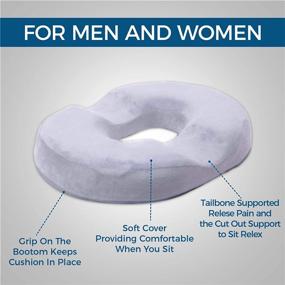 img 1 attached to 🍩 Dr Flink's Donut Pillow Hemorrhoid Seat Cushion: Ultimate Comfort & Pain Relief for Prostate, Pregnancy, and Post-Surgery Support