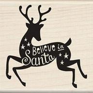 inkadinkado believe christmas mounted rubber logo