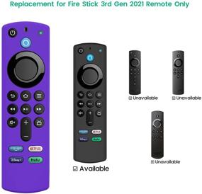 img 3 attached to 🔥 Улучшенная версия Fire Stick 3-го поколения со стильным фиолетовым силиконовым чехлом и петлей