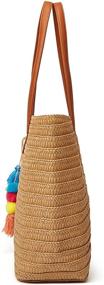 img 2 attached to 👜 Stylish Women's Summer Handbags & Wallets: Epsion Tassels Handwoven Shoulder Totes