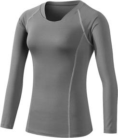 img 2 attached to Compression Running Workout T Shirt Baselayer Sports & Fitness