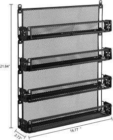 img 2 attached to 🧺 Oyydecor 4-Tier Stackable Wall Mounted Spice Rack Organizer: Ideal for Kitchen, Bathroom & More