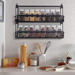 img 1 attached to 🧺 Oyydecor 4-Tier Stackable Wall Mounted Spice Rack Organizer: Ideal for Kitchen, Bathroom & More