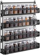 🧺 oyydecor 4-tier stackable wall mounted spice rack organizer: ideal for kitchen, bathroom & more logo