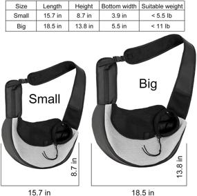 img 3 attached to 🐾 Adjustable Hands-Free Pet Sling Carrier for Small Dogs Cats - Convenient & Breathable Travel Bag by KUAILEYUAN
