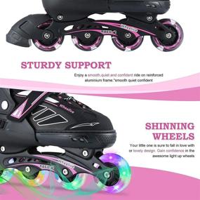 img 1 attached to 🛼 Wheelive Adjustable Inline Skates - Performance Roller Blades with Light Up Wheels for Kids and Adults, Ideal for Boys and Girls, Beginner Roller Skates