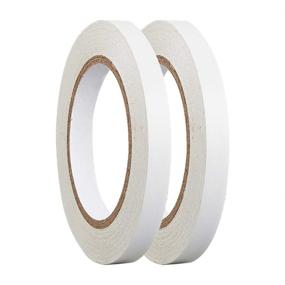 img 4 attached to 🎨 BYUEE Double Sided Adhesive Sticky Tape - 2 Rolls, 0.4 inches x 30 Yards – Perfect for Crafts, Scrapbooking, Photography, Office & Home Supplies