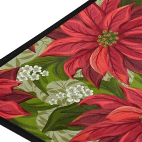 img 3 attached to 🎅 Коврик для кухни Сусио с Рождественской красной звездой: комфортный, нескользящий и легко моющийся.
