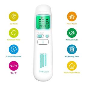 img 2 attached to 🌡️ Mosen Medical Infrared Thermometer - Baby, Adults, Body Surface, Forehead & Ear, Memory, 1s Measurement, Age Selection, Magnetic Switching