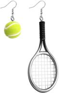 🎾 ujims women's tennis ball sports jewelry earrings – perfect gift for tennis lovers, players, and ping pong ball enthusiasts logo