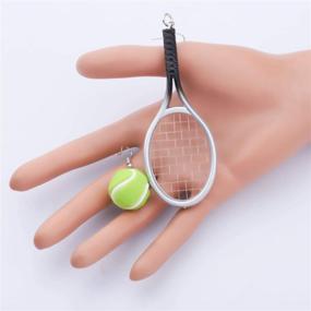 img 1 attached to 🎾 UJIMS Women's Tennis Ball Sports Jewelry Earrings – Perfect Gift for Tennis Lovers, Players, and Ping Pong Ball Enthusiasts