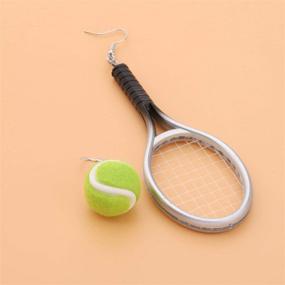 img 2 attached to 🎾 UJIMS Women's Tennis Ball Sports Jewelry Earrings – Perfect Gift for Tennis Lovers, Players, and Ping Pong Ball Enthusiasts