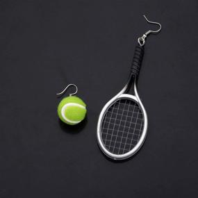 img 3 attached to 🎾 UJIMS Women's Tennis Ball Sports Jewelry Earrings – Perfect Gift for Tennis Lovers, Players, and Ping Pong Ball Enthusiasts