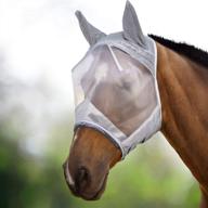 🪰 the ultimate fly protection: harrison howard caremaster half face fly mask in moonlight silver logo