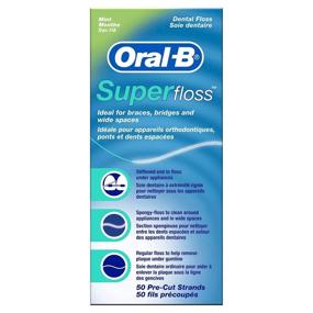 img 1 attached to Oral-B Super Floss Mint Dental Floss Pre-Cut Strands - 50 Count (3 Pack)