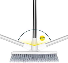 img 3 attached to 🧼 Efficient HIFFIUP Grout Brush for Deep Cleaning - Long Handle Scrub Brush, 120° Rotatable Bathtub & Tile Floor Scrubber - 35 Inches Long