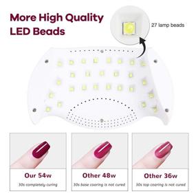 img 2 attached to 💅 Marble UV LED Nail Lamp: Professional 54W Nail Dryer for Gel Polish with Auto Sensor and 4 Timers - Portable & Ethereal Nail Arts Tool