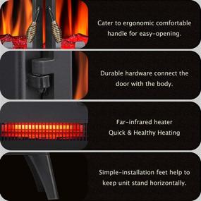 img 3 attached to Antratic Star 3D Infrared Electric Fireplace Stove - Freestanding Heater, Portable & Adjustable - ETL Certified, Overheating Protection - 1000W/1500W (23 Inch)
