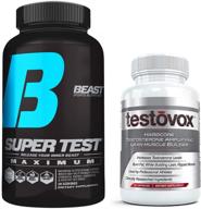 💪 ultimate testosterone boosting stack: beast super test max (120) + testovox muscle builder (60 caps) - extreme sports supplement to fuel muscle growth, fat loss, and boost libido logo