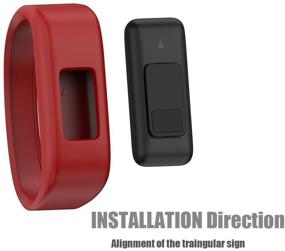 img 1 attached to 🔴 Red Small Soft Silicone Replacement Watch Bands for Garmin Vivofit JR/JR 2/3 - NotoCity Bands for Boys and Girls
