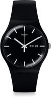 ⌚ стильные часы swatch mono black на кварцевом механизме: suob720 - элегантный силиконовый ремешок, 20 дюймов логотип