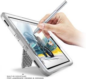 img 2 attached to 📱 Galaxy Tab S3 9.7" SUPCASE Unicorn Beetle Pro Series Full-Body Rugged Case with Built-in Screen Protector - White/Gray