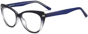 img 4 attached to 👓 Women's Trendy Cat Eye Blue Light Blocking Reading Glasses - Clear Frame - 3.0 2.5 1.50 Magnification - Nerd Eyeglasses for Active Readers