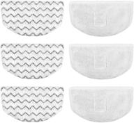 🧼 mr.zz 6pk bissell replacement steam mop pads - washable & reusable compatible with bissell steam mop 1940 1440 1544 1806 2075 series, model 19402 19404 1940 logo