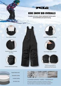 img 1 attached to ❄️ TSLA Kids & Boys/Girls Winter Snow Bibs: Waterproof & Insulated Overalls for Fun-Filled Snow Adventures