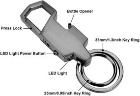 img 2 attached to 🔑 Compact 3-in-1 Keychain: Anti-Lost Device, LED Light, and Bottle Opener