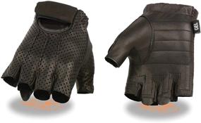 img 2 attached to International Leather Perforated Fingerless Medium