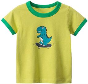 img 2 attached to 🦕 Dapper Dinos: DEEKEY Toddler Graphic T Shirts for Boys' Dinosaur Clothing