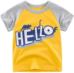 img 1 attached to 🦕 Dapper Dinos: DEEKEY Toddler Graphic T Shirts for Boys' Dinosaur Clothing