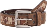 ariat men's patches medium 👨 brown accessories and belts for men logo