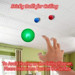 img 2 attached to 🔮 PoSeitiks 10PCS Sticky Balls: Washable, Luminescent Fun Toys for Ceiling with Glow in the Dark Feature - Reusable Stress Relief, Wall Stickable Toys for Kids